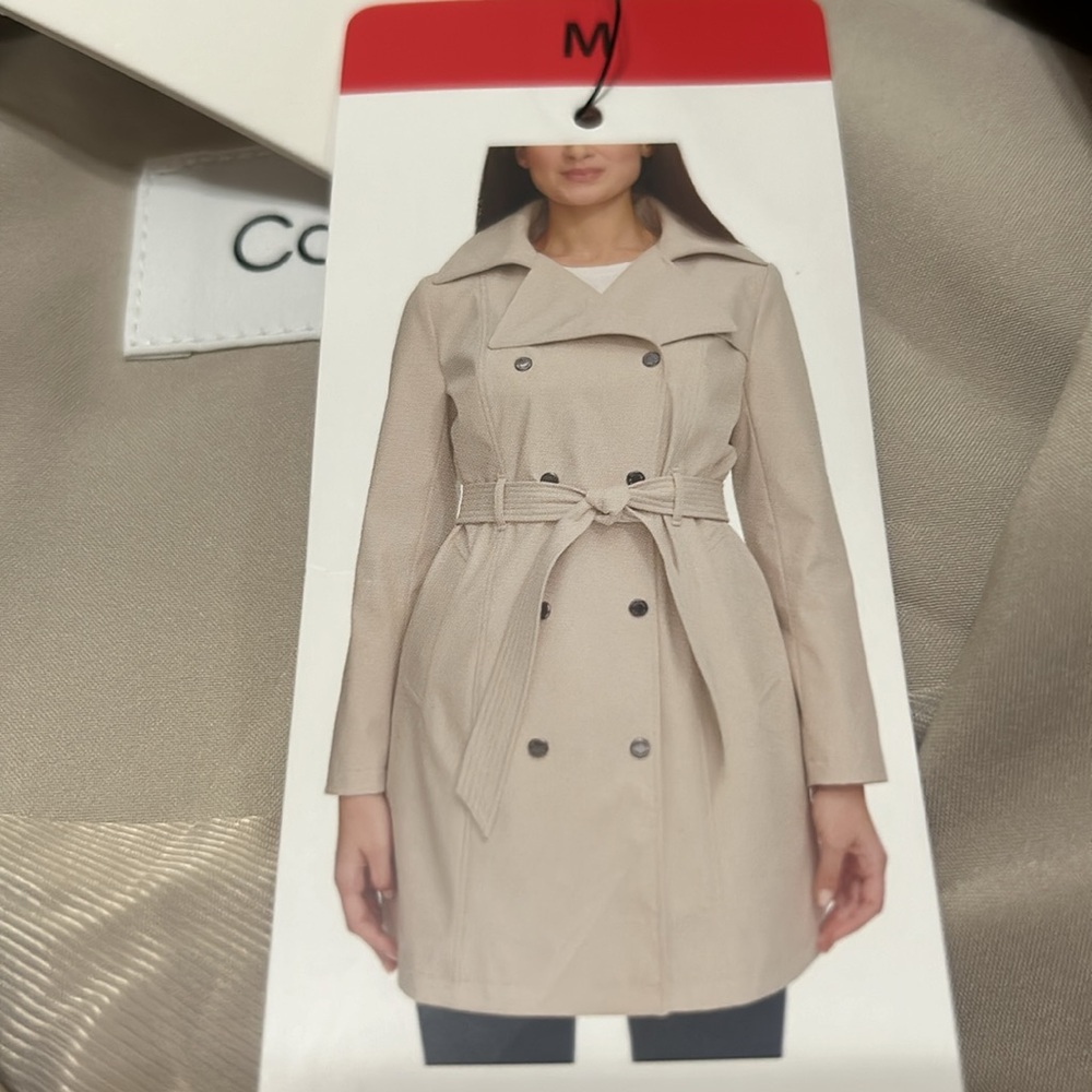 NWT Calvin Klein Women’s Trench Coat color oyster size M